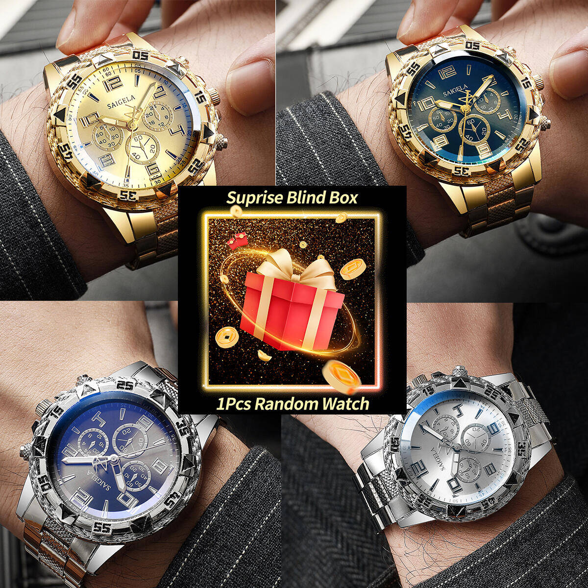1PC Surprise Mystery Watch Bli - Mens Fashion Blog ulasan dan harga