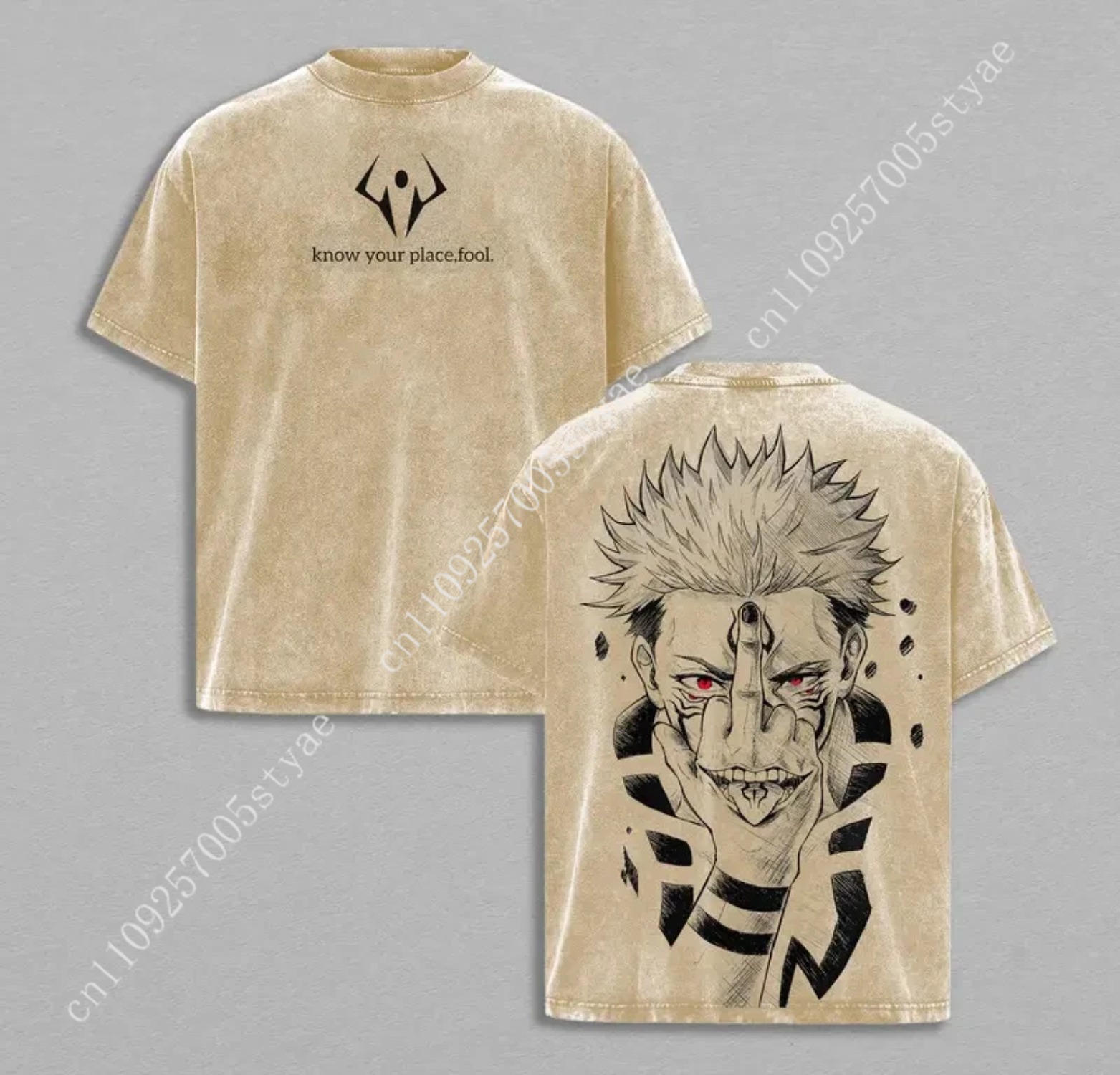 Anime  Ryomen Sukuna Graphic T - Graphic Tee Oversized ulasan dan harga