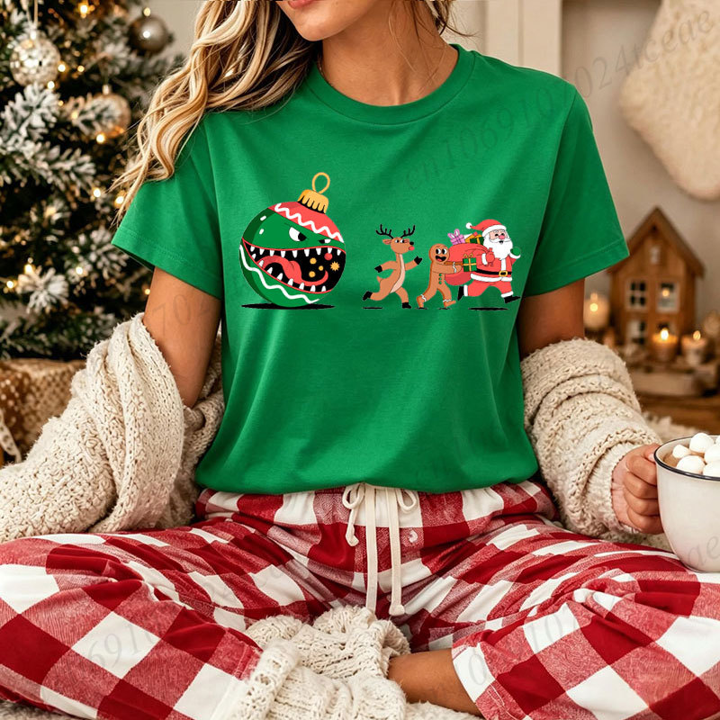Women Christmas T‑Shirt Xmas M - Men'S Fashion Xmas Party ulasan dan harga