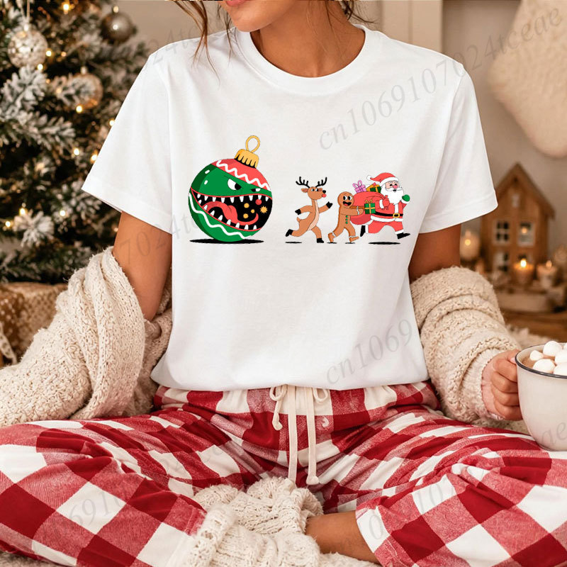 Women Christmas T‑Shirt Xmas M - Men'S Fashion Xmas Party ulasan dan harga