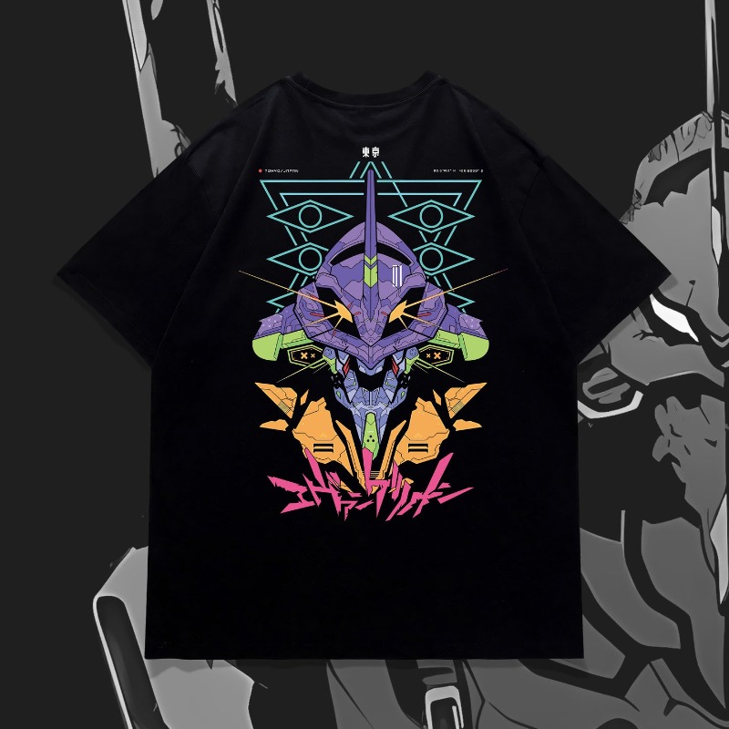 Anime Mecha Double Sided Print - Graphic Tee Oversized ulasan dan harga