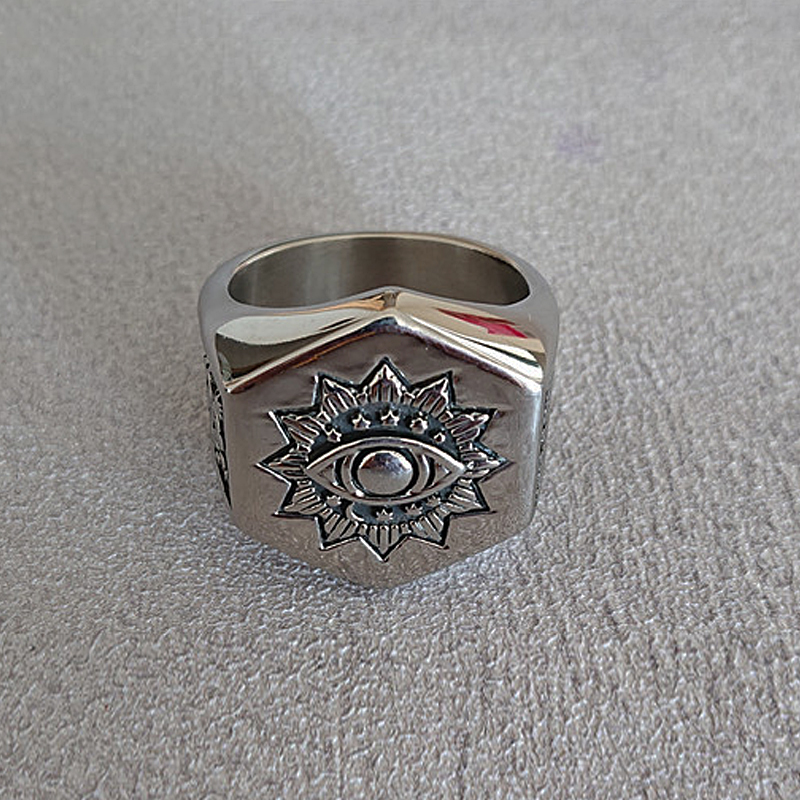 All Seeing Eye Ring Men's 316L - Mens Fashion Store ulasan dan harga