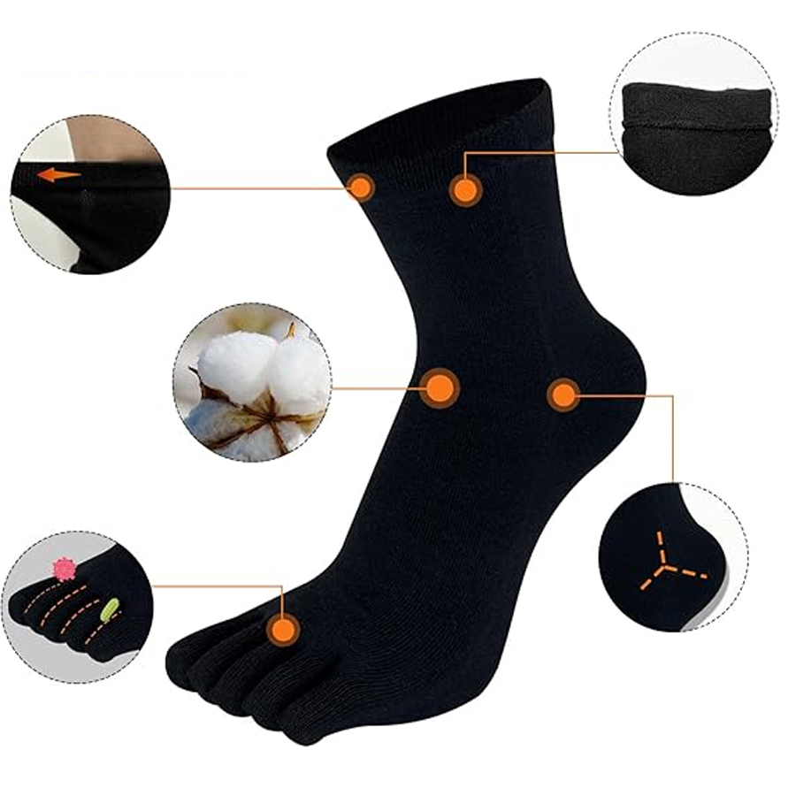 1/5/12 Pairs Unisex Cotton Toe - Socks Ankle Men ulasan dan harga